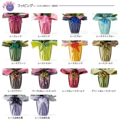ラッピング、レースリボンカラー