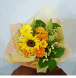旬の生花アレンジ 花束【ひまわり】