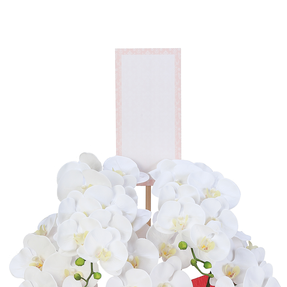 光触媒 アートフラワー ジュエルフラワー 胡蝶蘭 3本立ち 白色